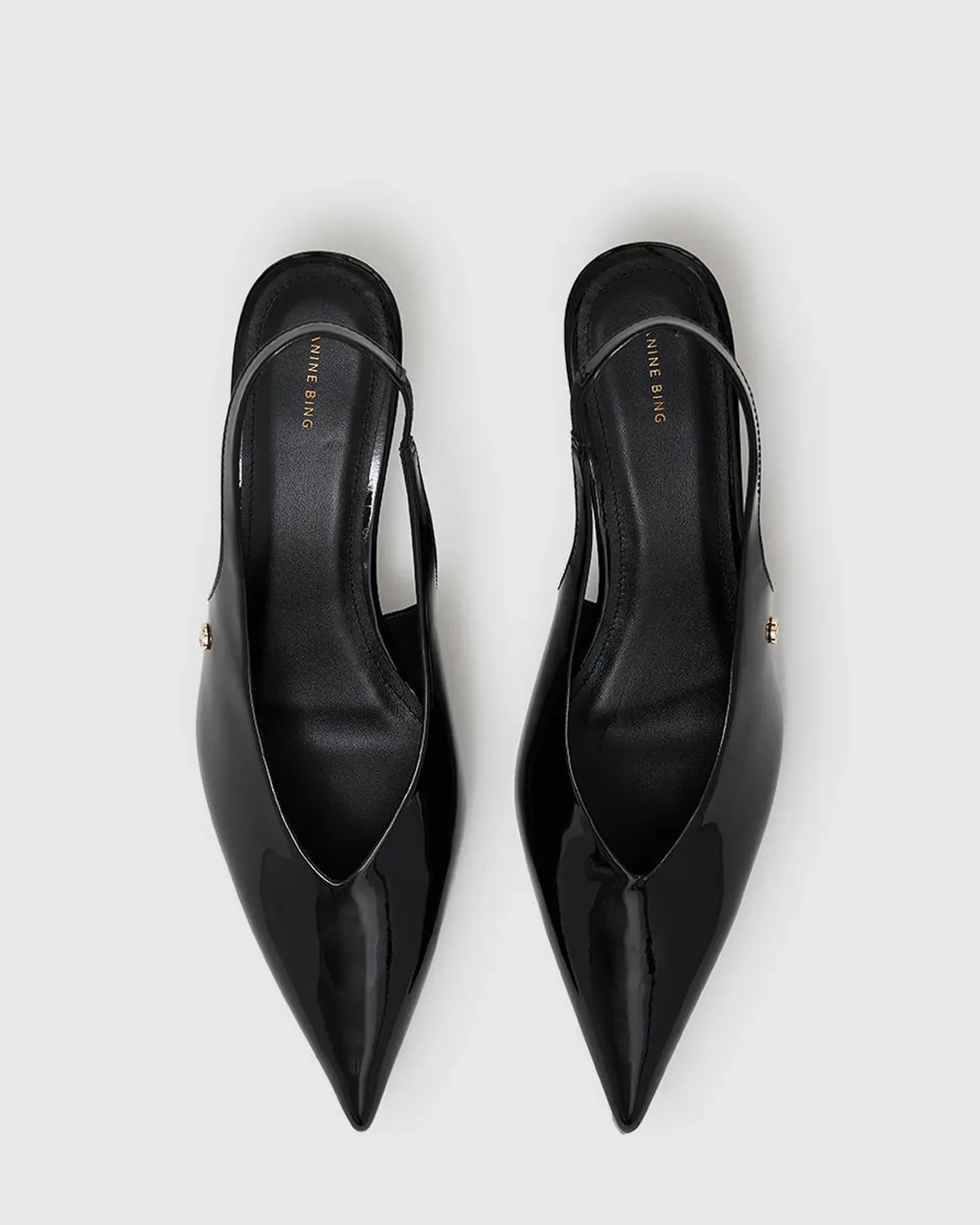 Hilda Slingback Pumps in Patent Black