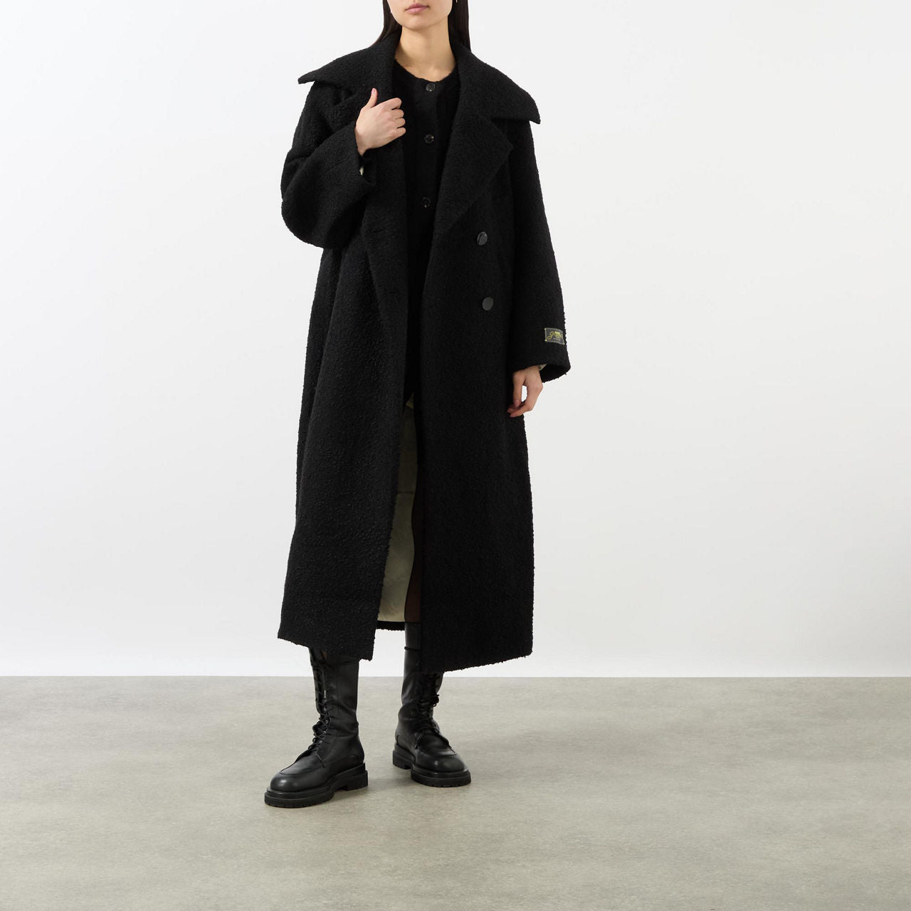 Double Faced Wool Coat in Phantom
