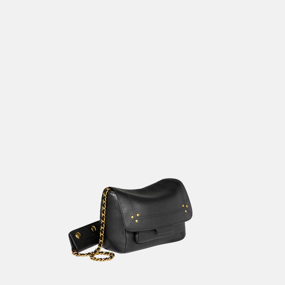 Lulu S Noir Brass Bag