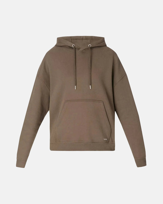 Premium Brushed Classic Hoodie in Dark Timber Brown