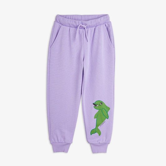 Dolphin sweatpants purple - Mini Rodini