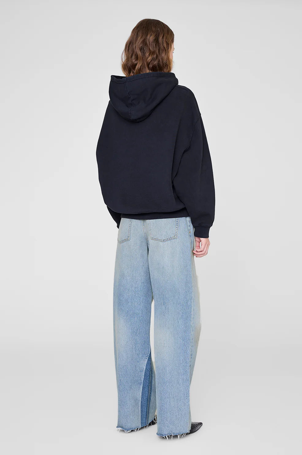 Jaci Letterman Hoodie in Vintage Black