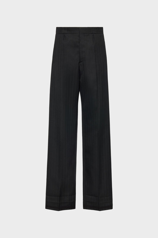 Tailored Wool Trousers in Black