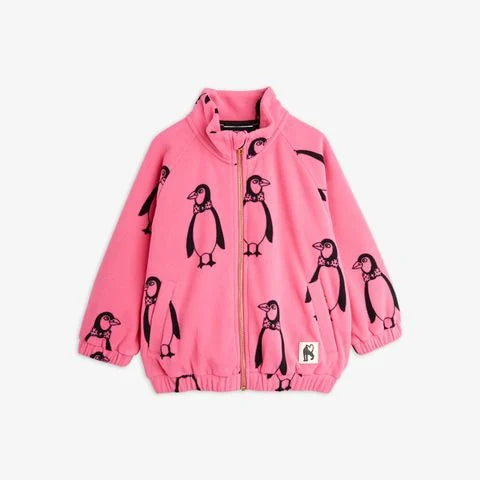 PENGUIN FLEECE JACKET - PINK -MINI RONDINI