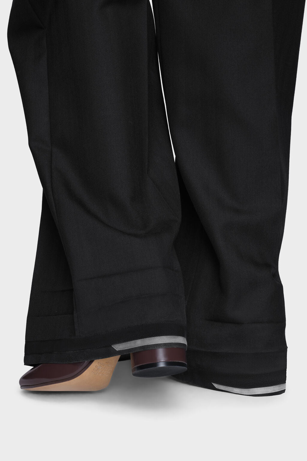 Tailored Wool Trousers in Black