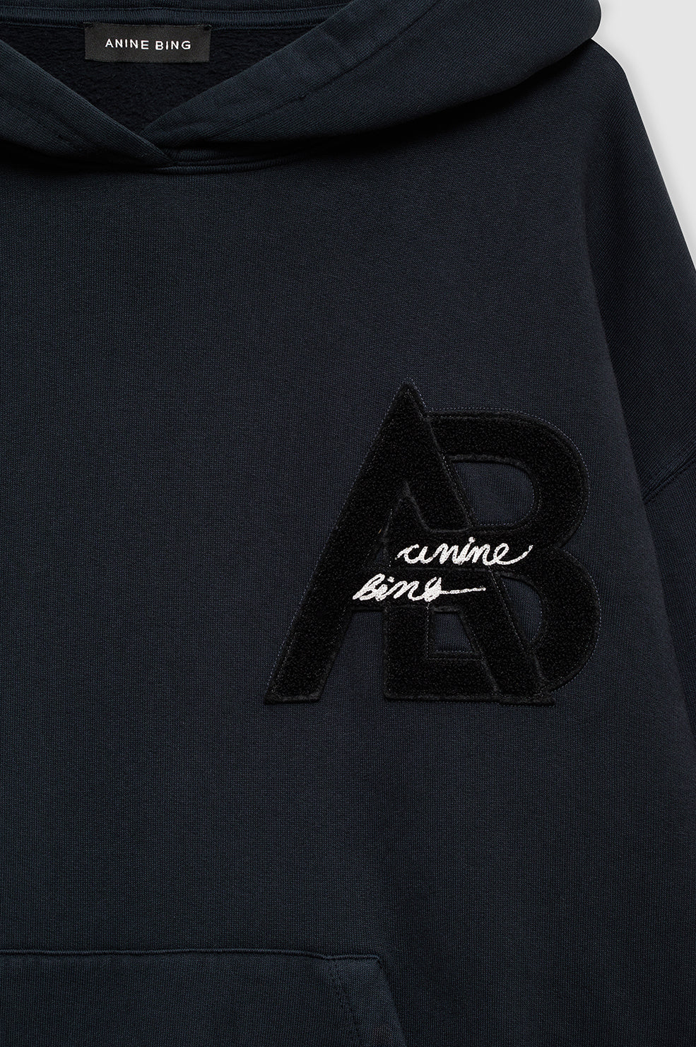 Jaci Letterman Hoodie in Vintage Black
