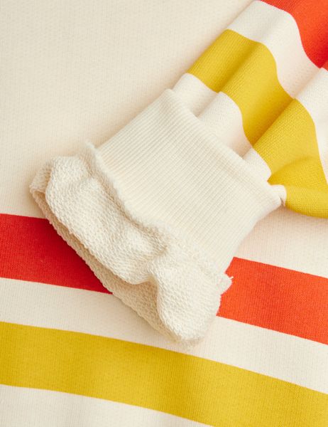 Bear Stripe Sweatshirt in Cream