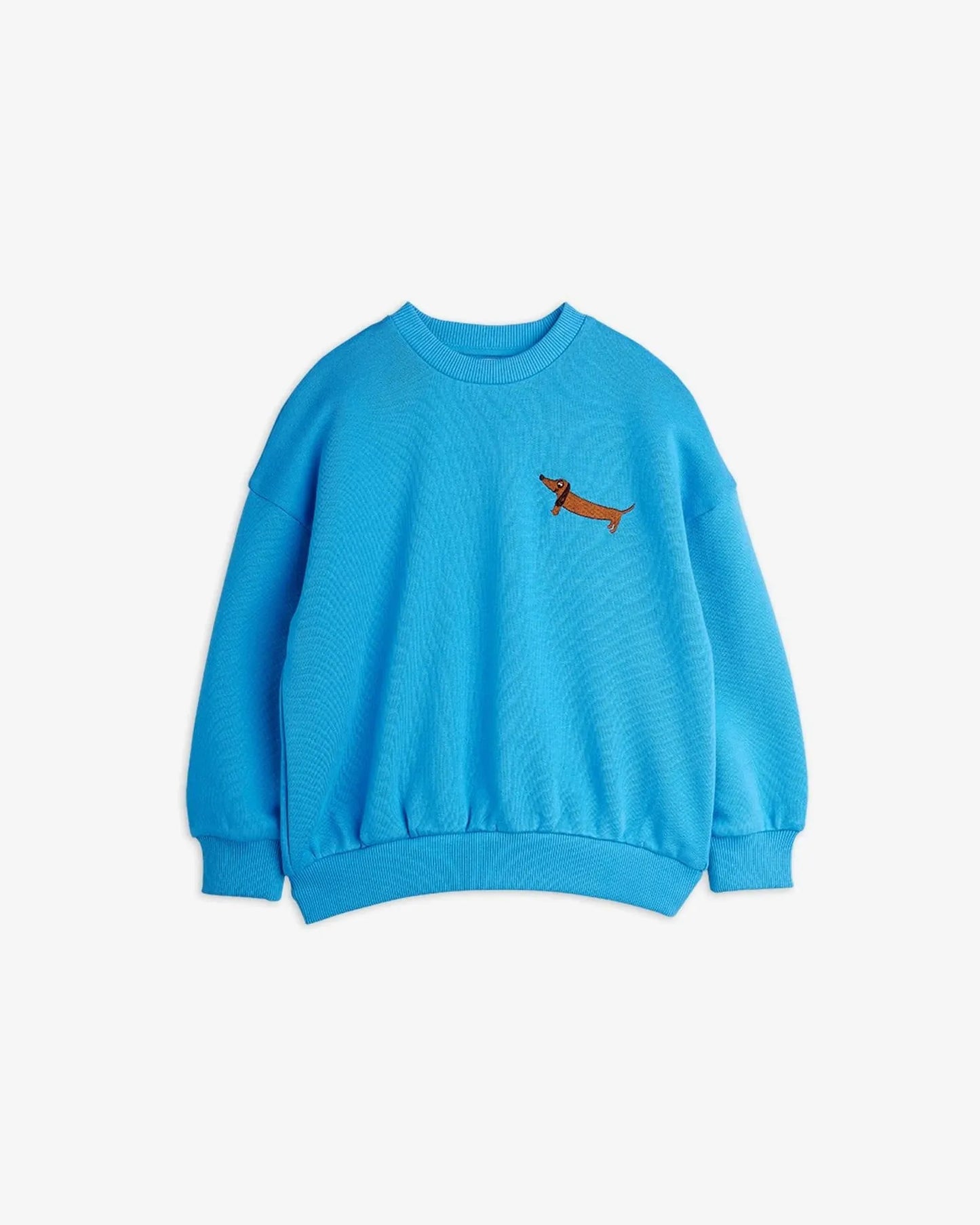 Dog Embroidered Sweatshirt in Blue
