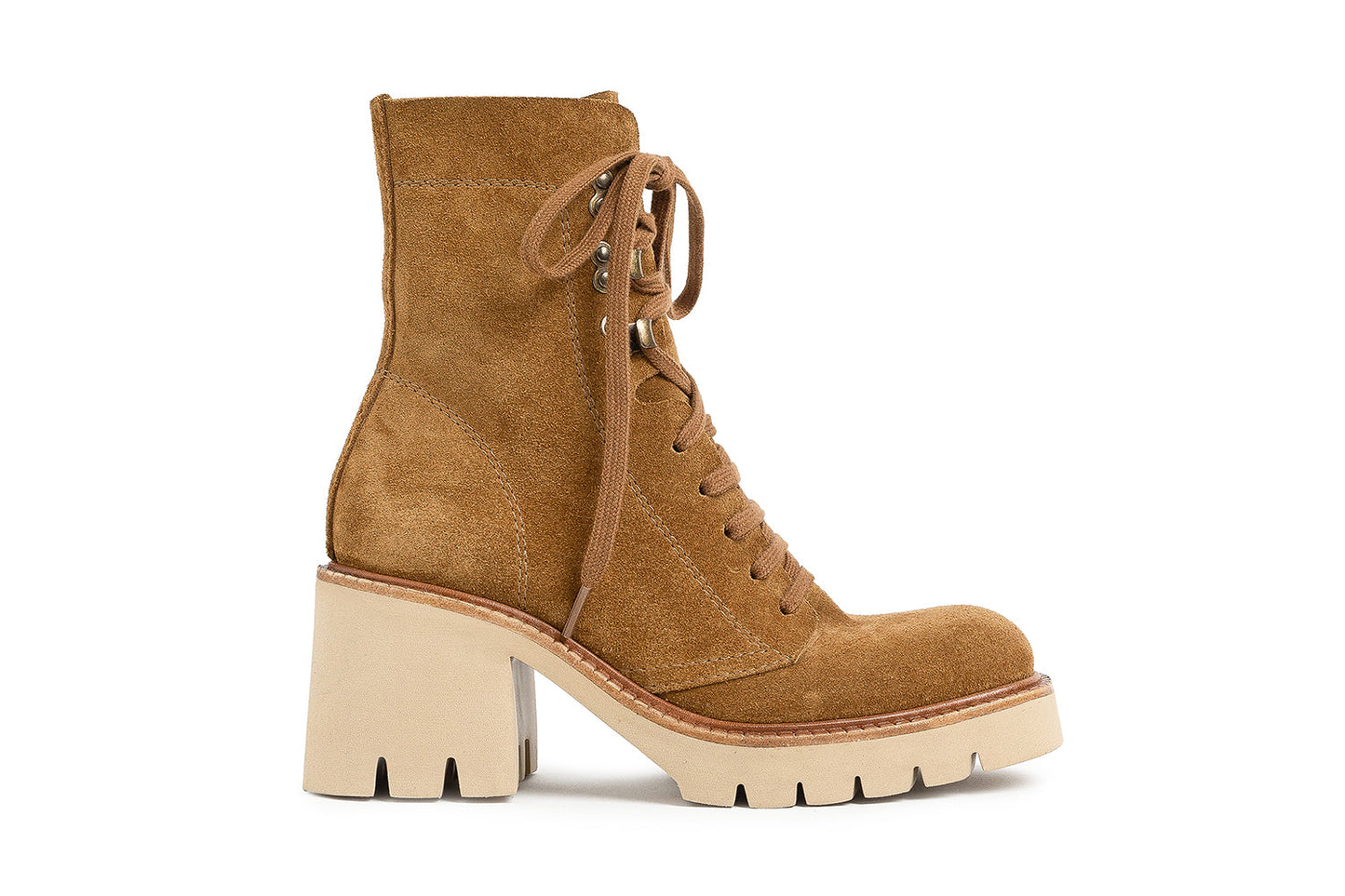 Zineta Lightweight Lace-Up Boot in Tan
