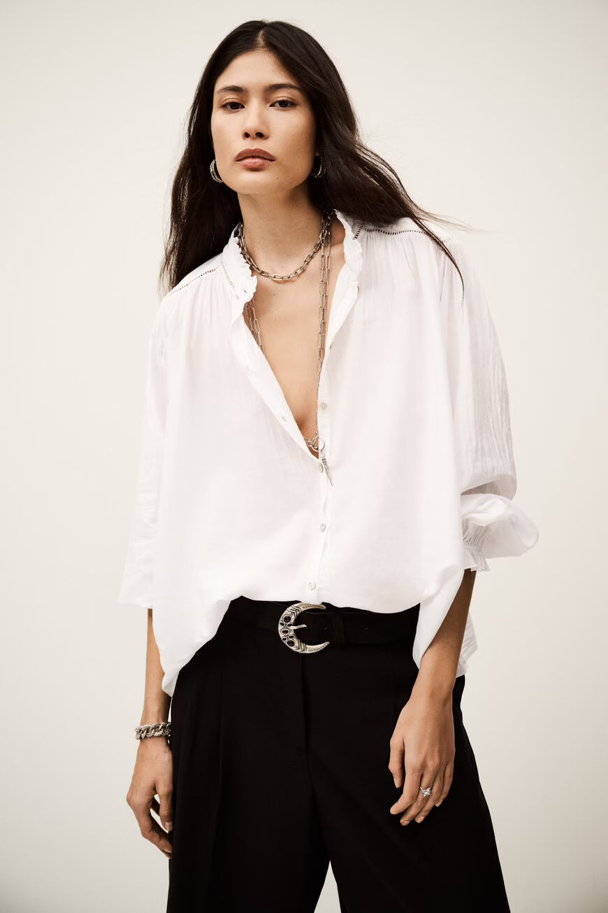 Tabbie Shirt in White