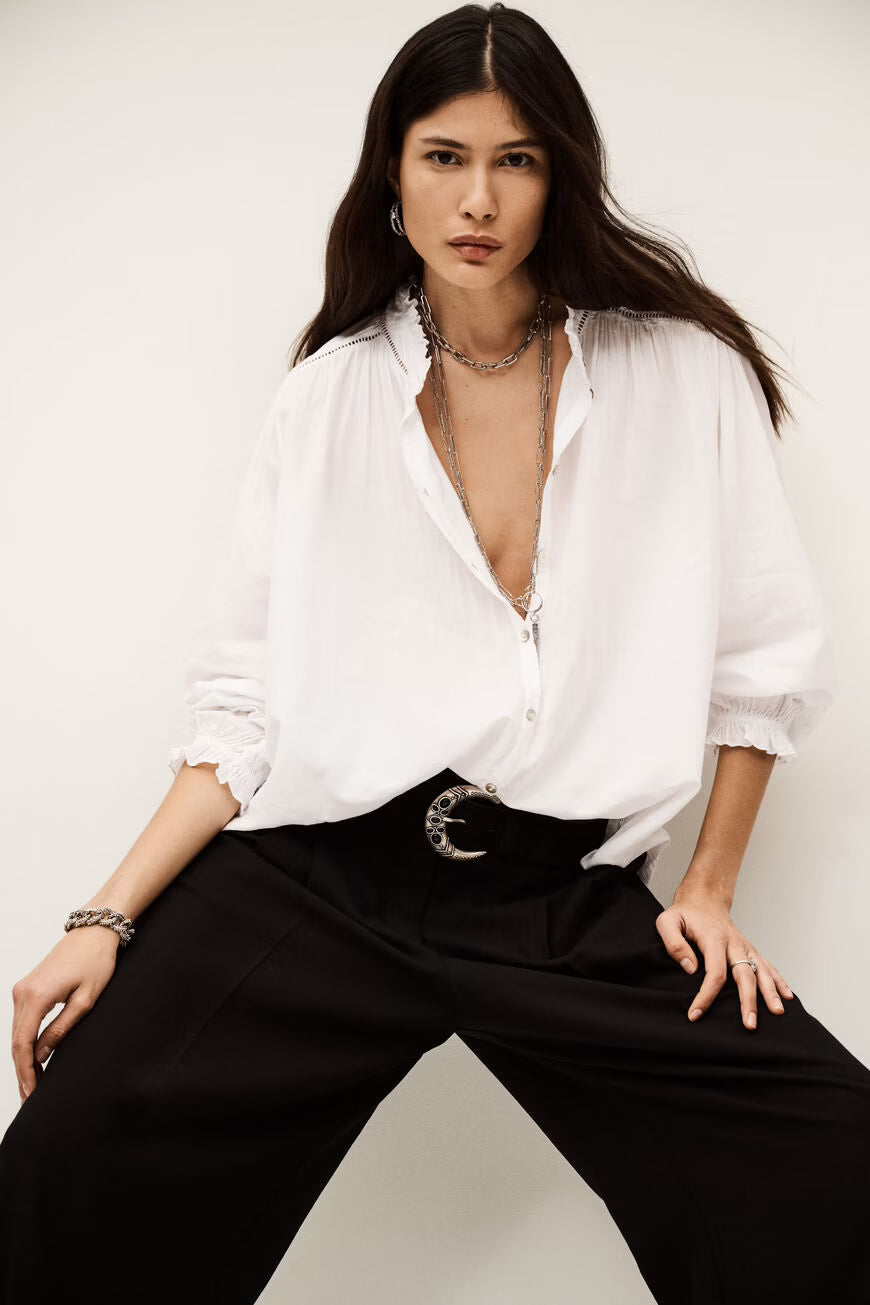 Tabbie Shirt in White