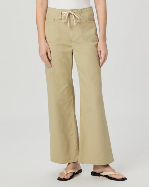 ARI WIDE LEG PANT - PALE OLIVE - PAIGE