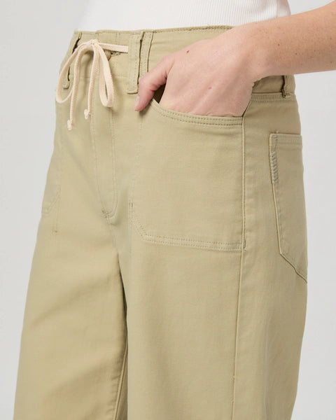 ARI WIDE LEG PANT - PALE OLIVE - PAIGE