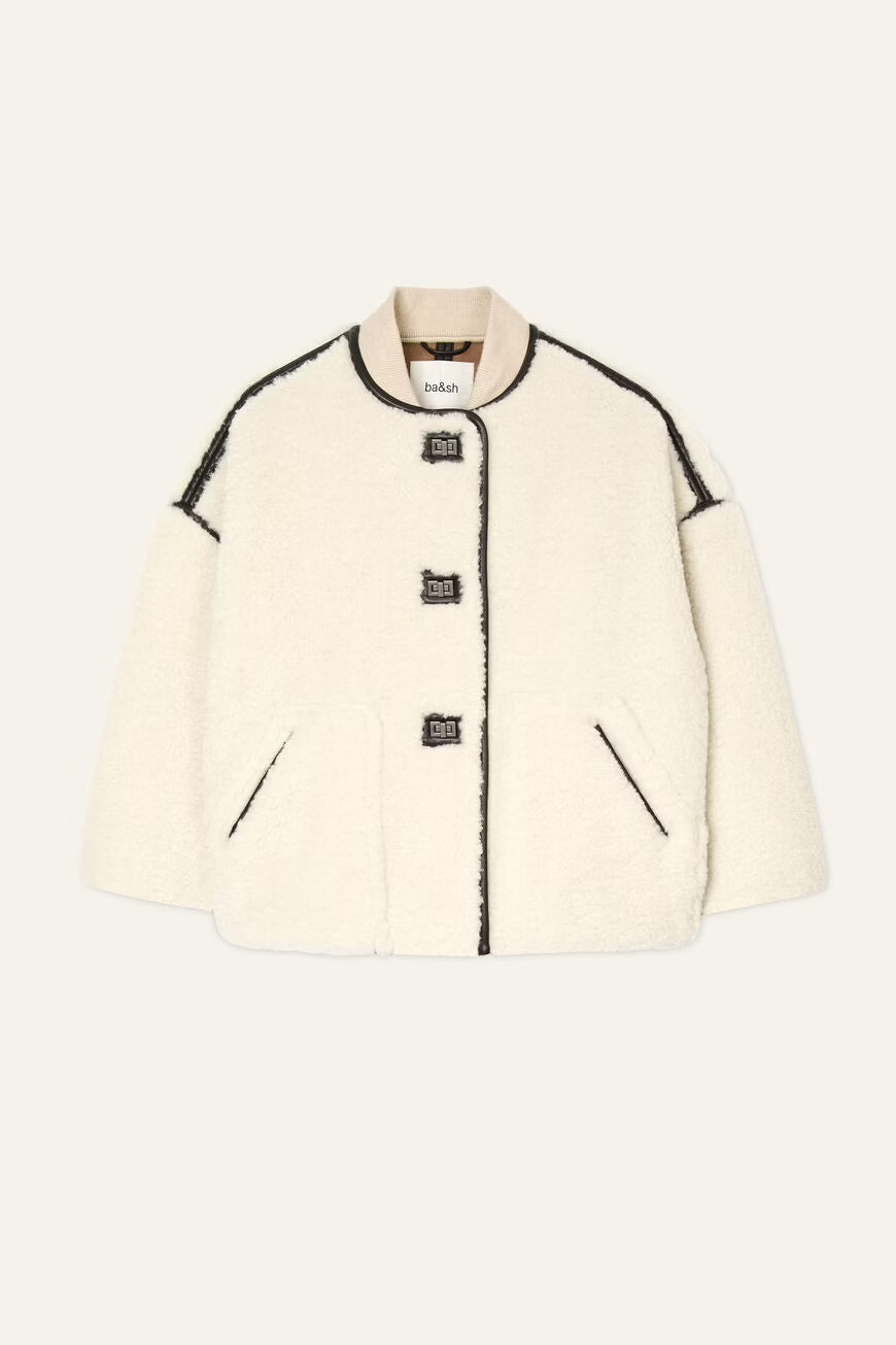 Maury Short Coat in Cream