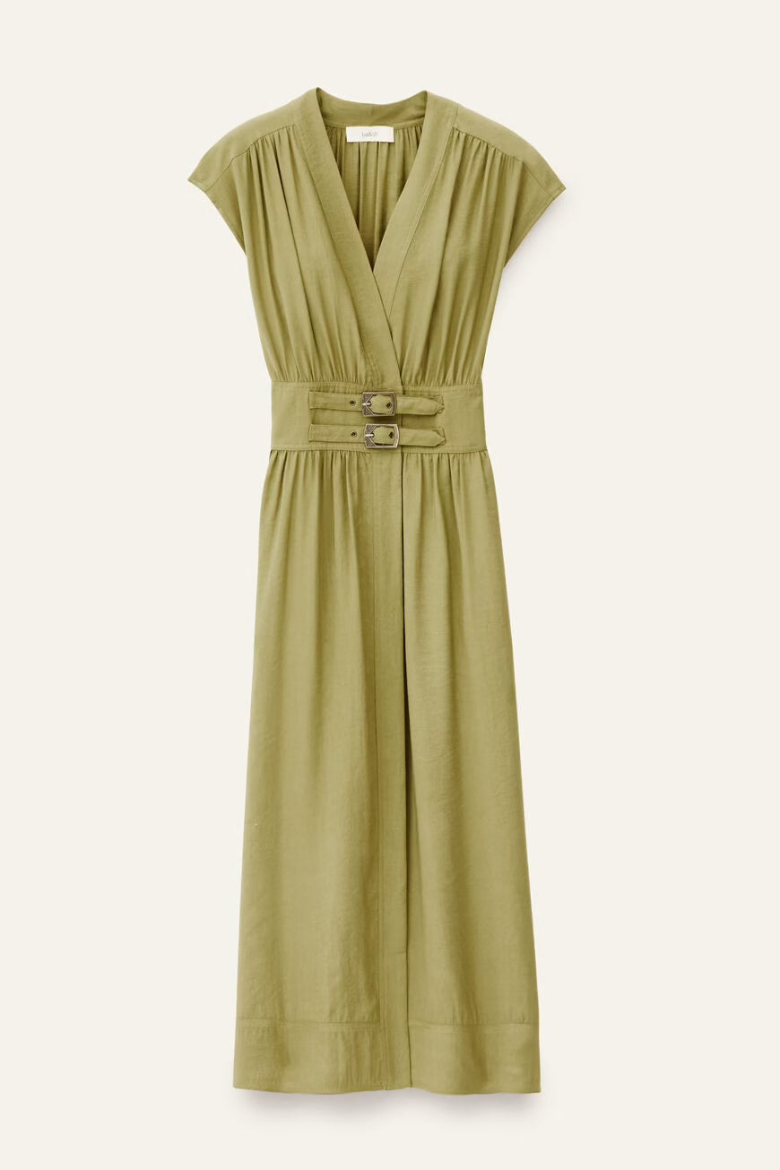 Dove Midi Dress in Green