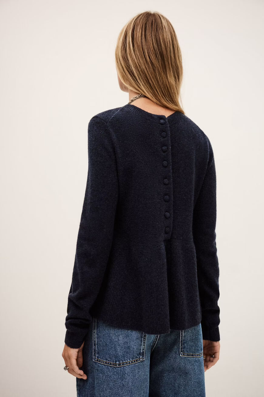 Salama Round Neck Jumper in Navy