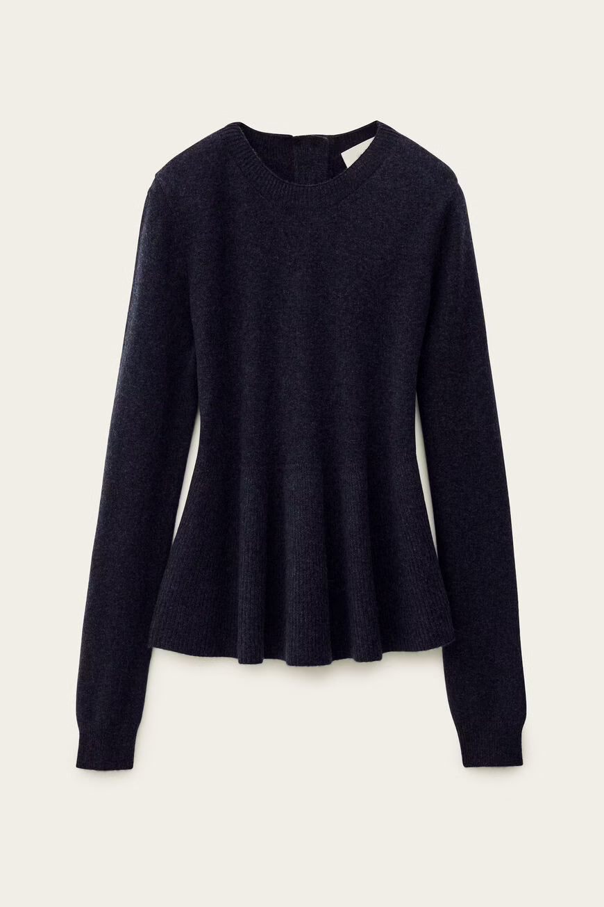 Salama Round Neck Jumper in Navy