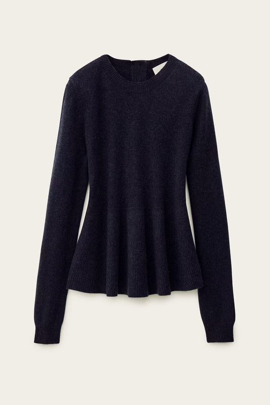 Salama Round Neck Jumper in Navy