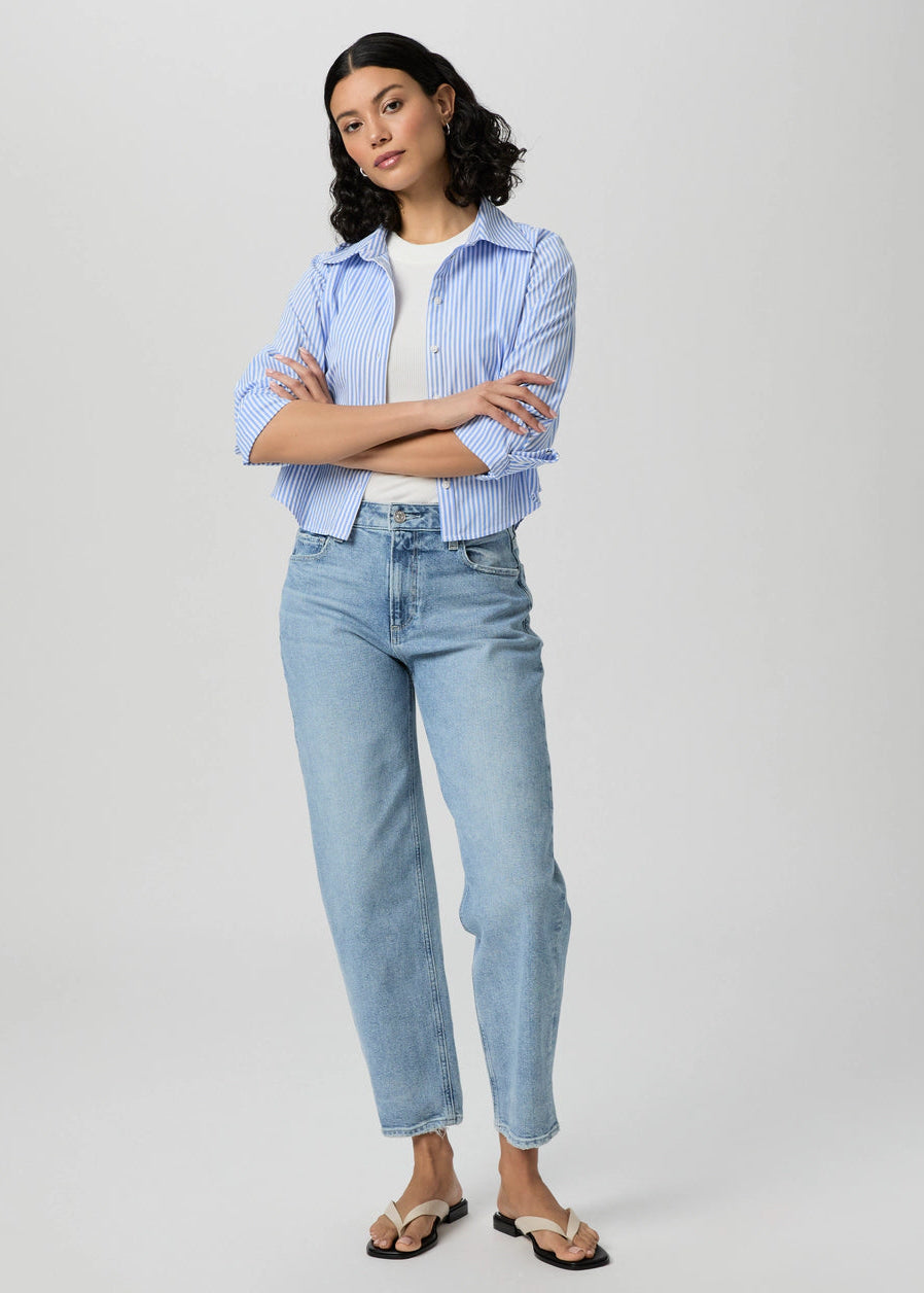 ALEXIS BARREL LEG JEAN - LIGHT BLUE - PAIGE