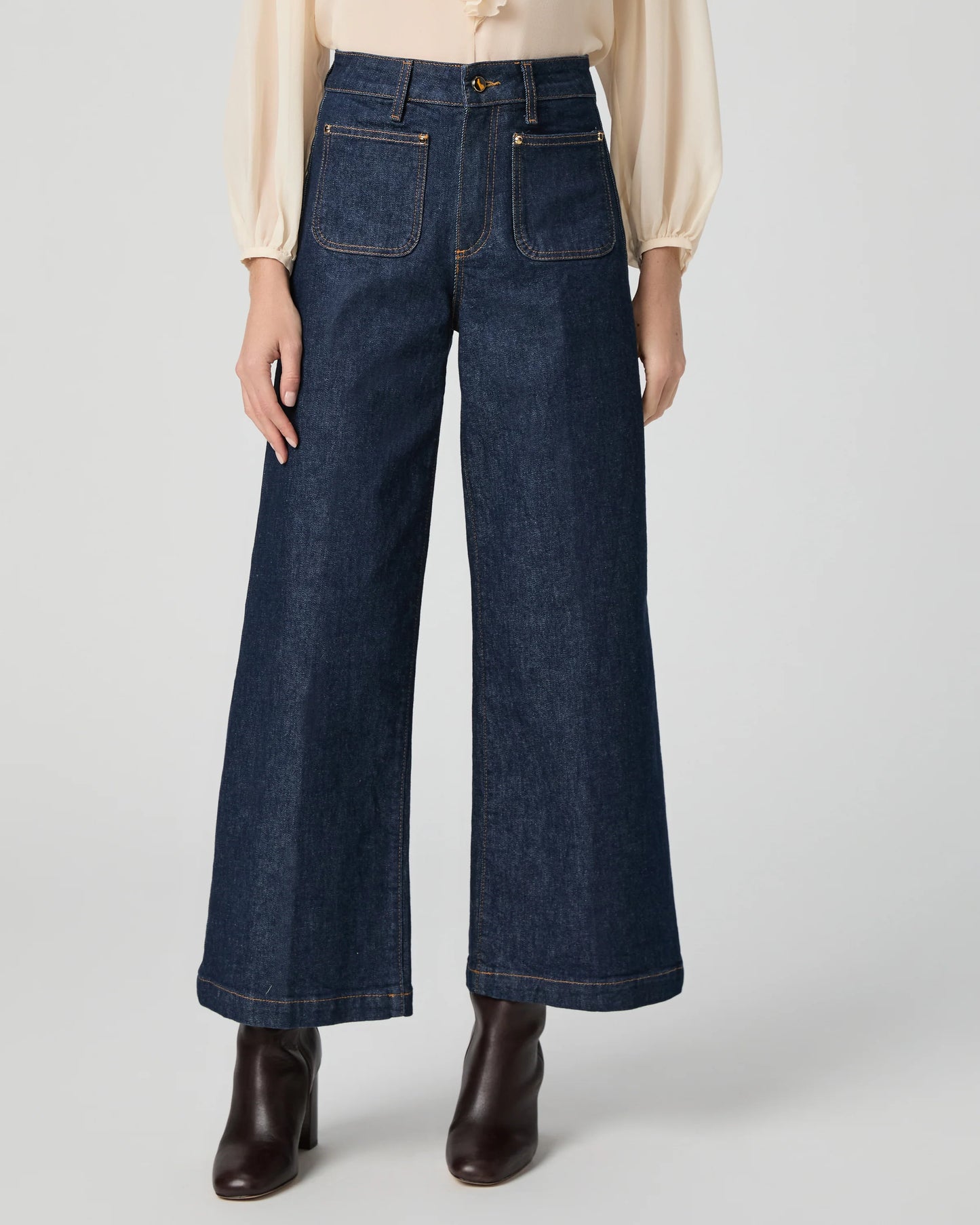 Harper Ankle Wide Leg Jean in Amora