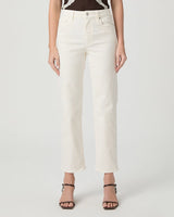Stevie Ankle Straight Jean in Cream Cloud