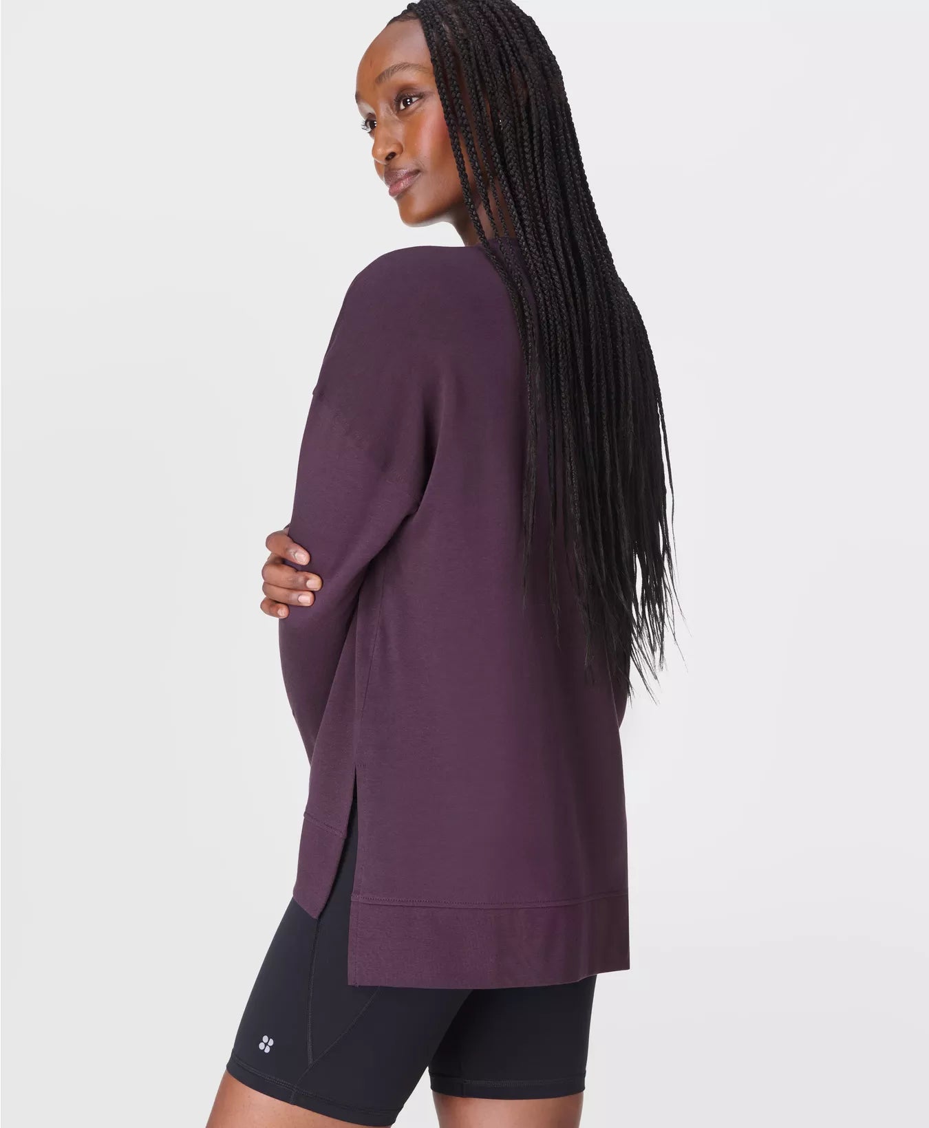 After Class Longline Sweatshirt in Neptune Purple