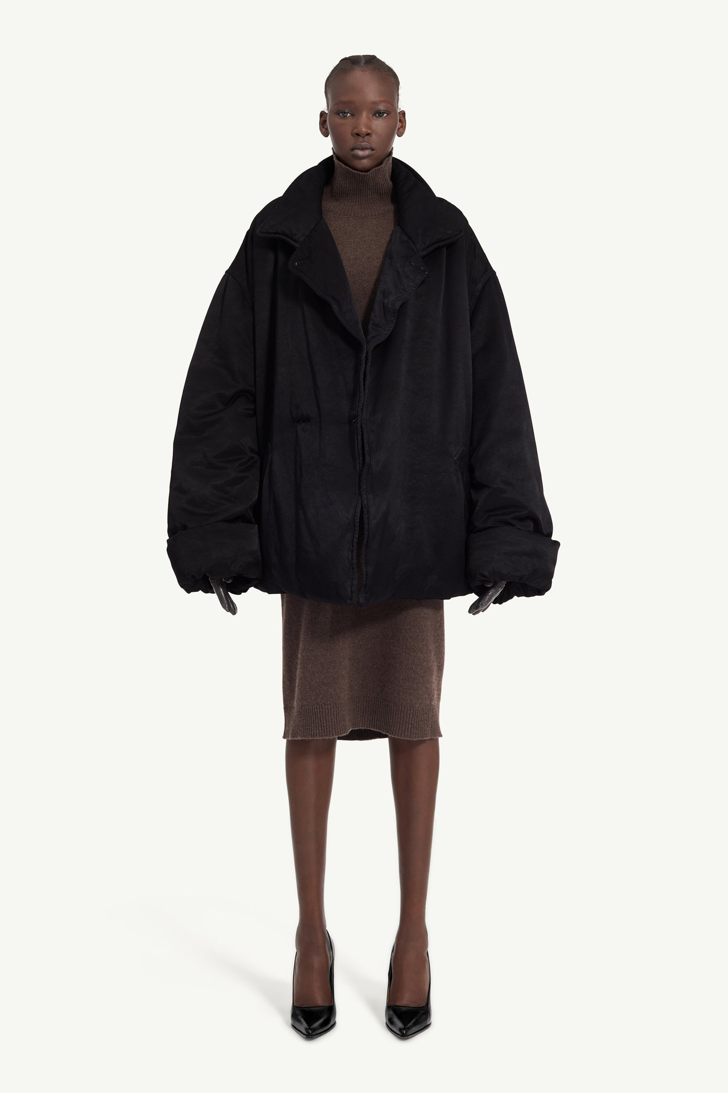 Oversized Padded Jacket in Black