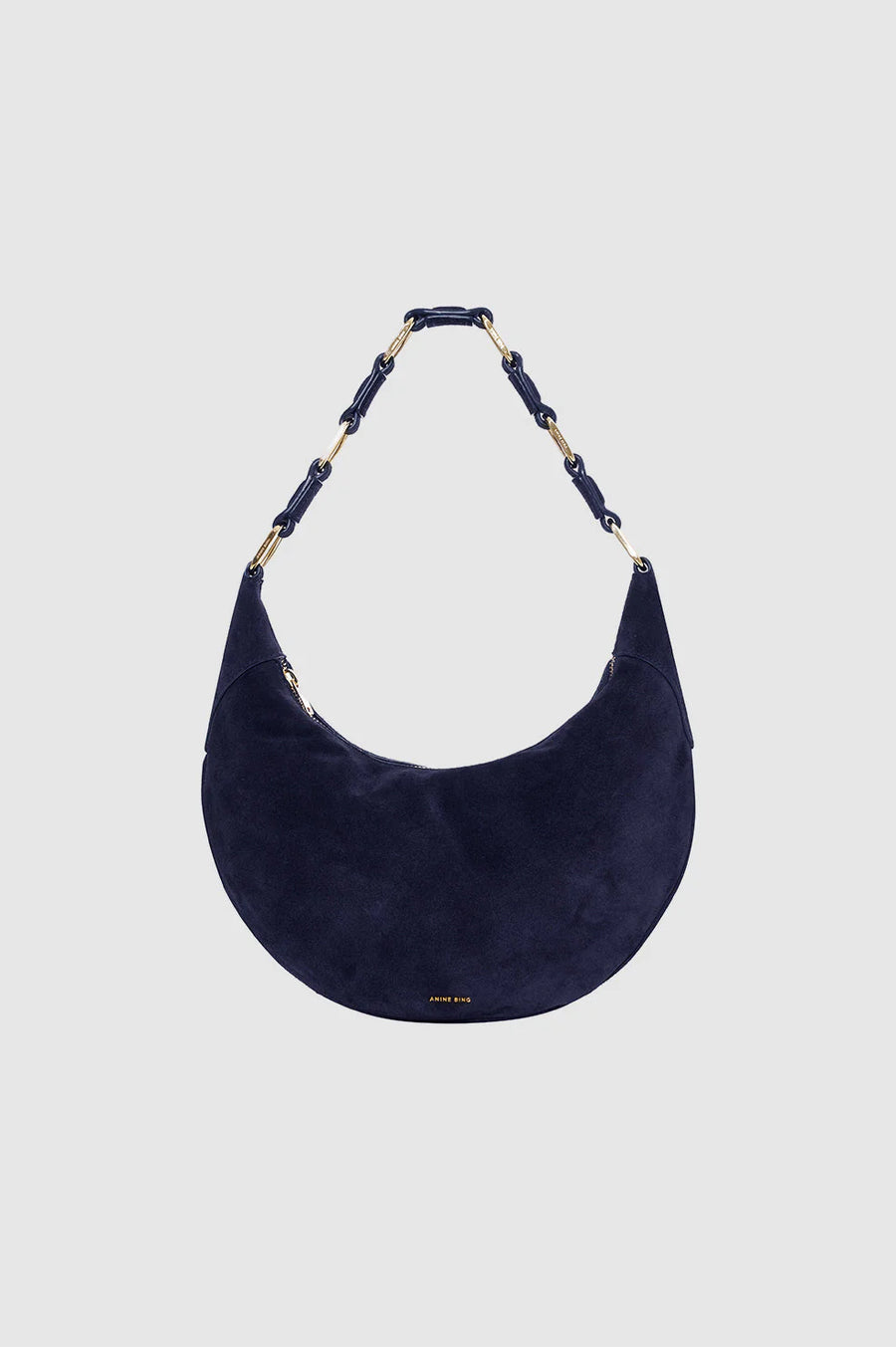 Kate Hobo Bag in Navy Suede