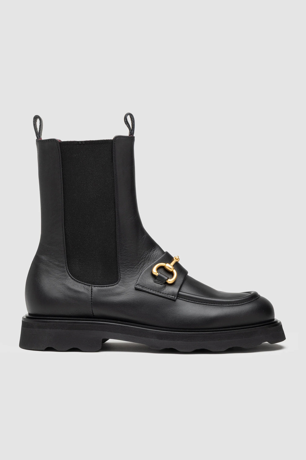 Ankle Boot with Chain in Black