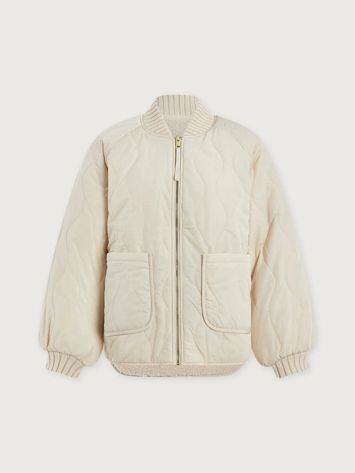 Serina Reversible Quilt Jacket in Sandshell