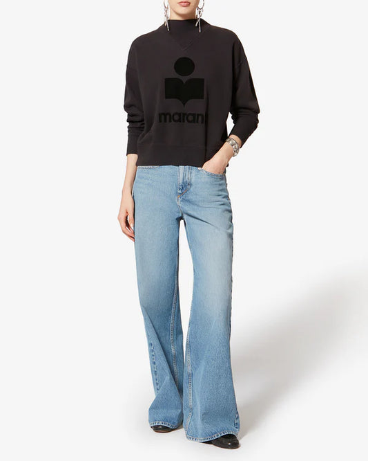 Moby Sweatshirt in Faded Black