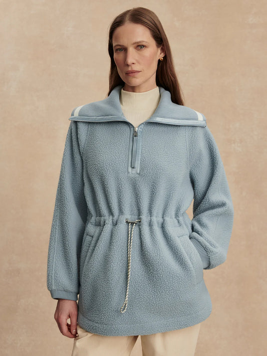 Ashby Half Zip Fleece in Ashley Blue