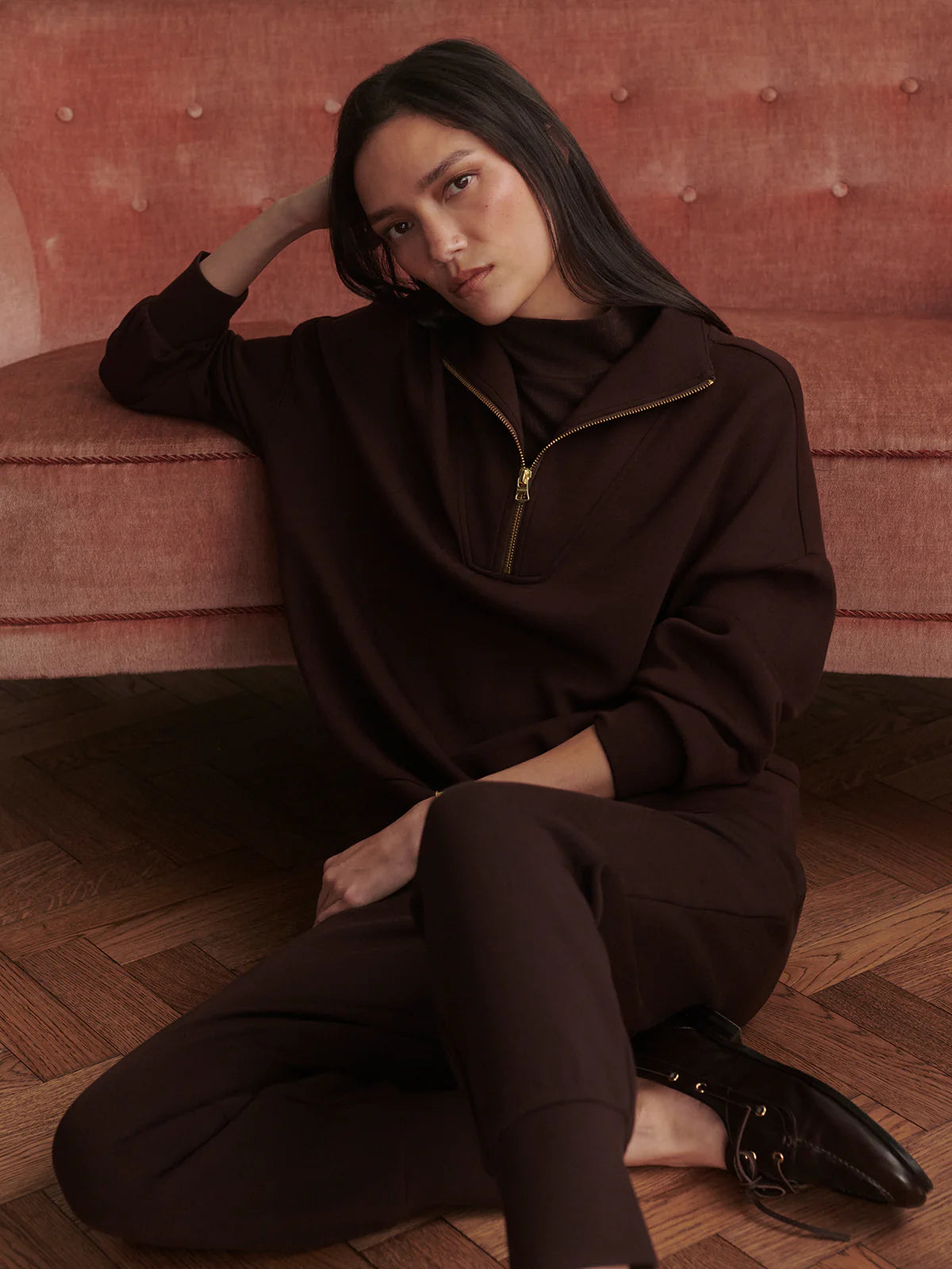 Hawley Half-Zip in Coffee Bean