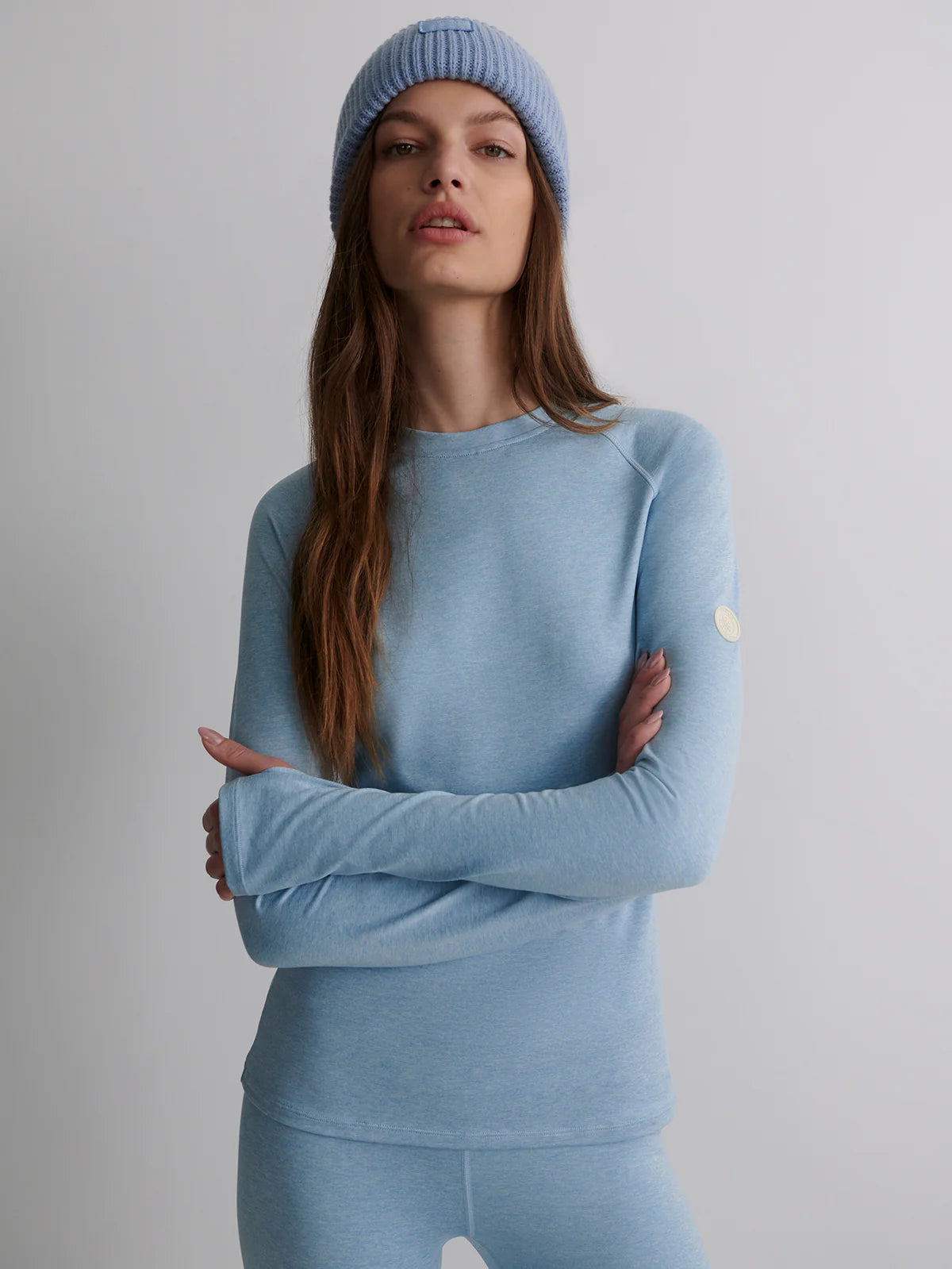 Always Warm Crew Neck Baselayer in Glacier Marl