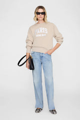 Harry Shrunken Sweatshirt Paris in Beige