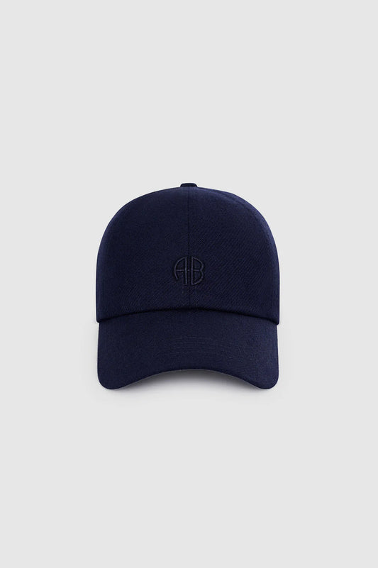 Jeremy Baseball Cap in Navy Wool