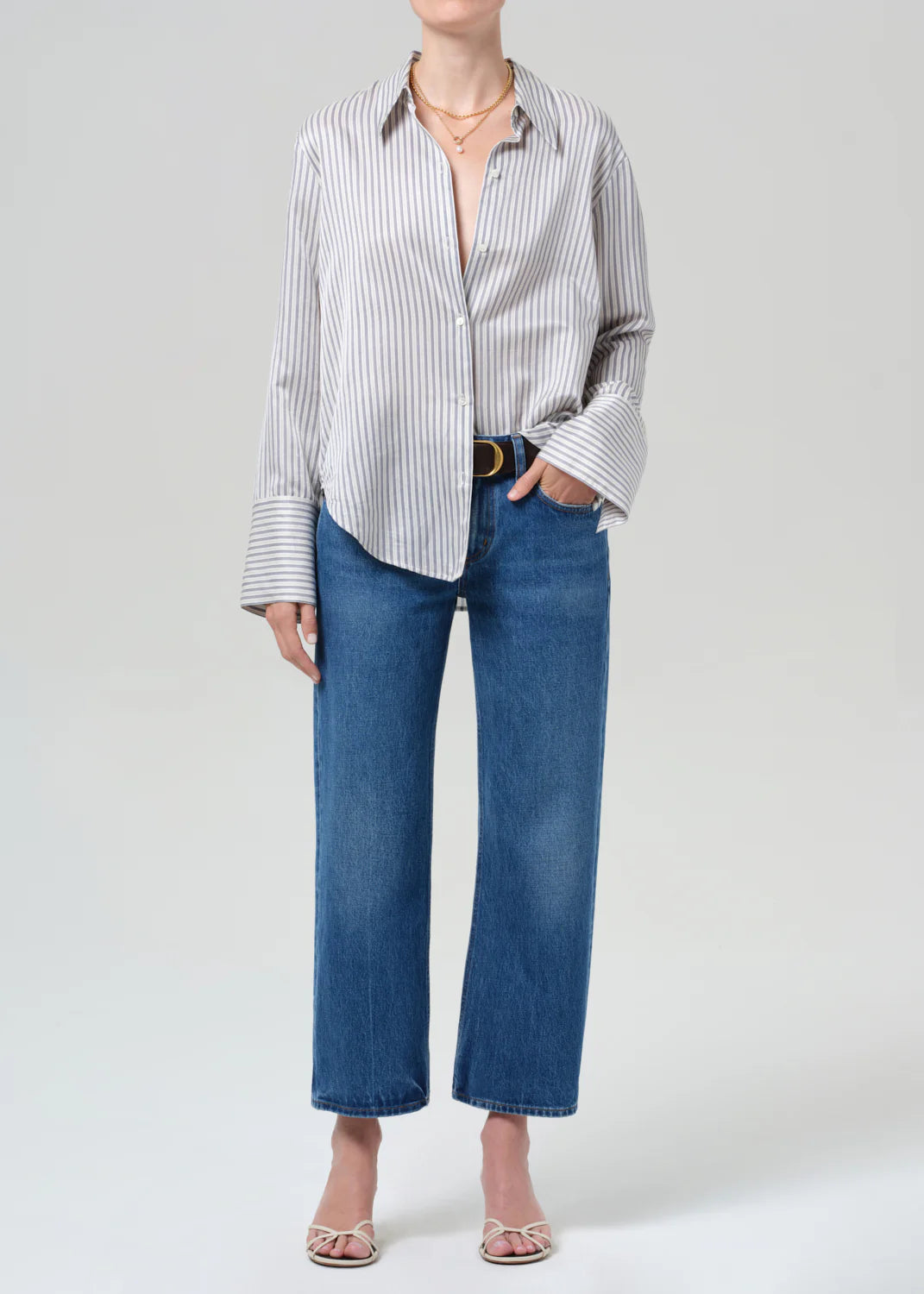 Faye Vintage Straight Jean in Azure Blue