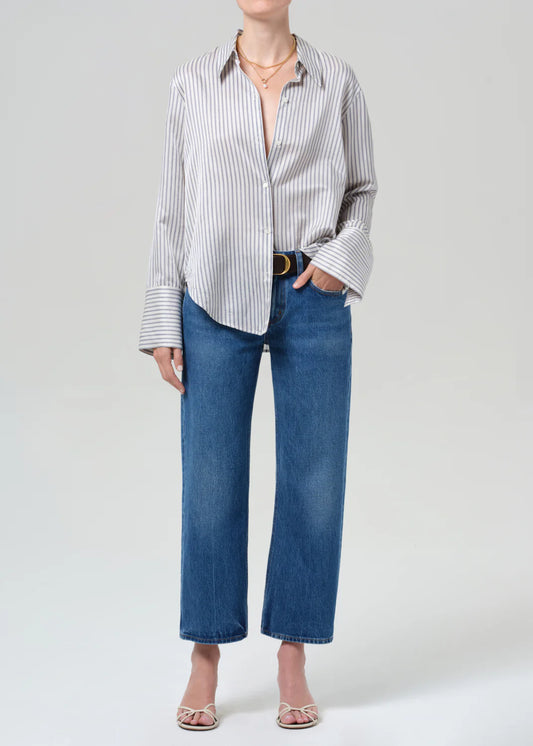 Faye Vintage Straight Jean in Azure Blue