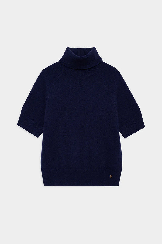 Jackson Turtleneck Sweater in Midnight Blue