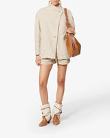 Uadie Coat in Ecru