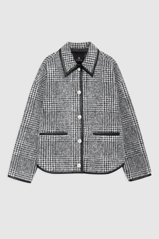 Camden Jacket in Black and Grey Check