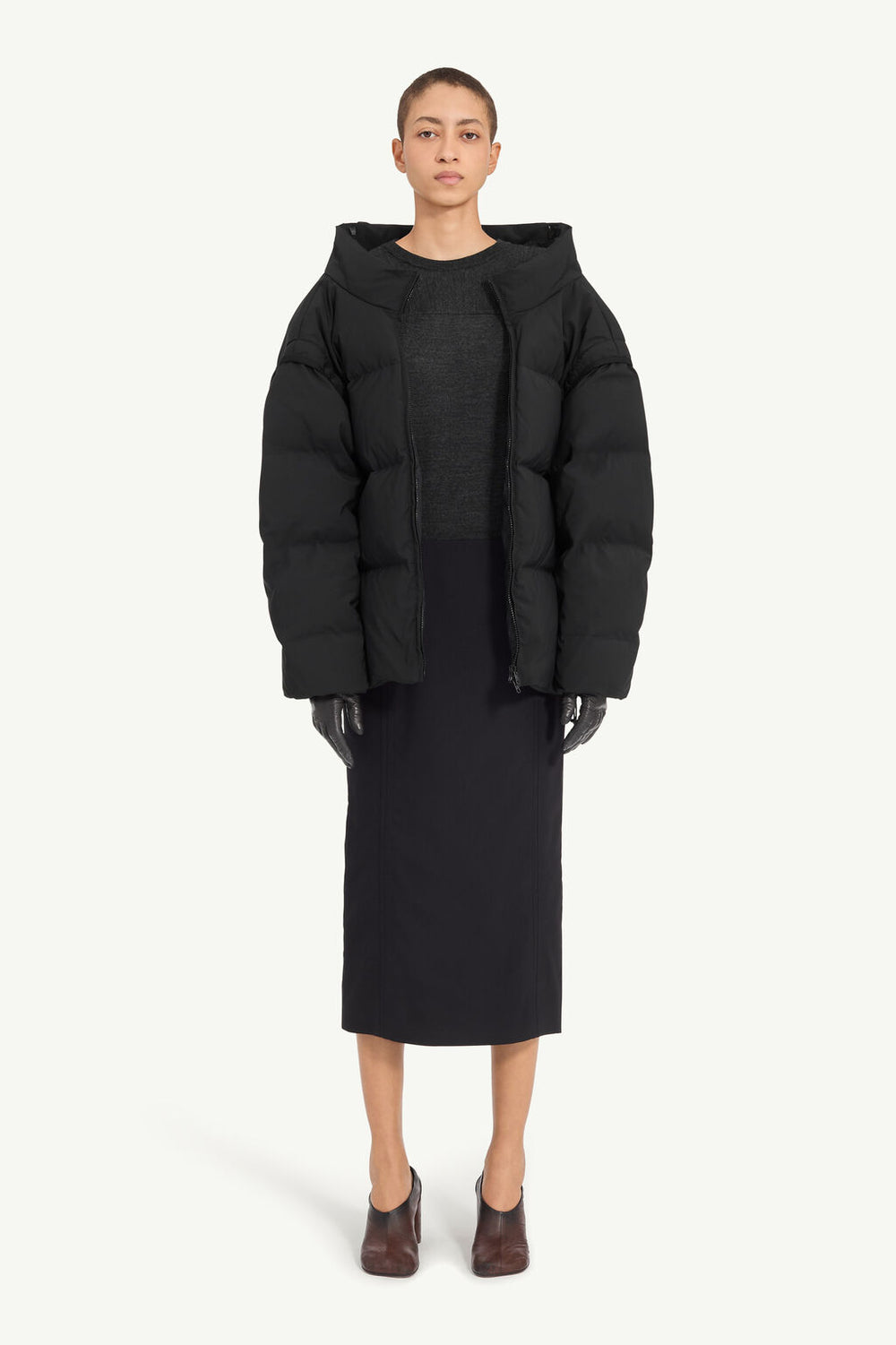 Multi-wear Padded Jacket in Black