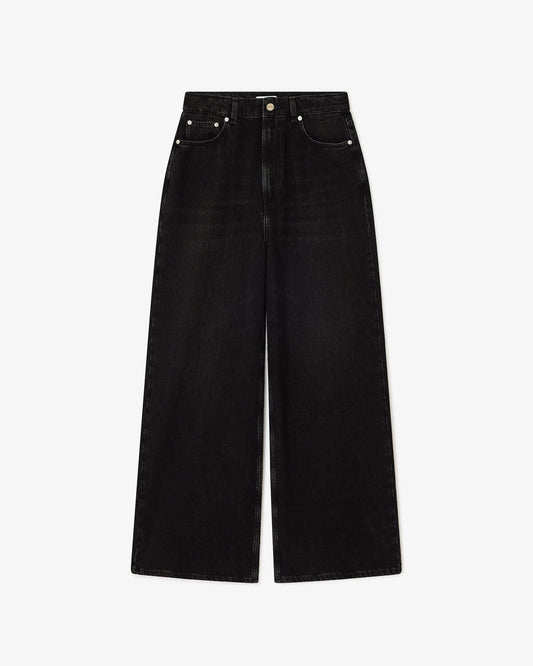 Baggy Jeans in Washed Black