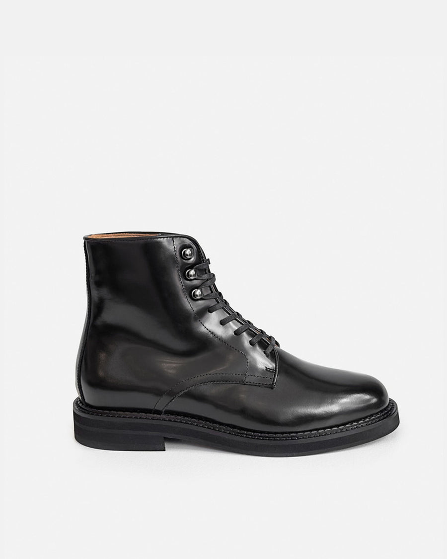 Detroit Lace Up Boots Licorice
