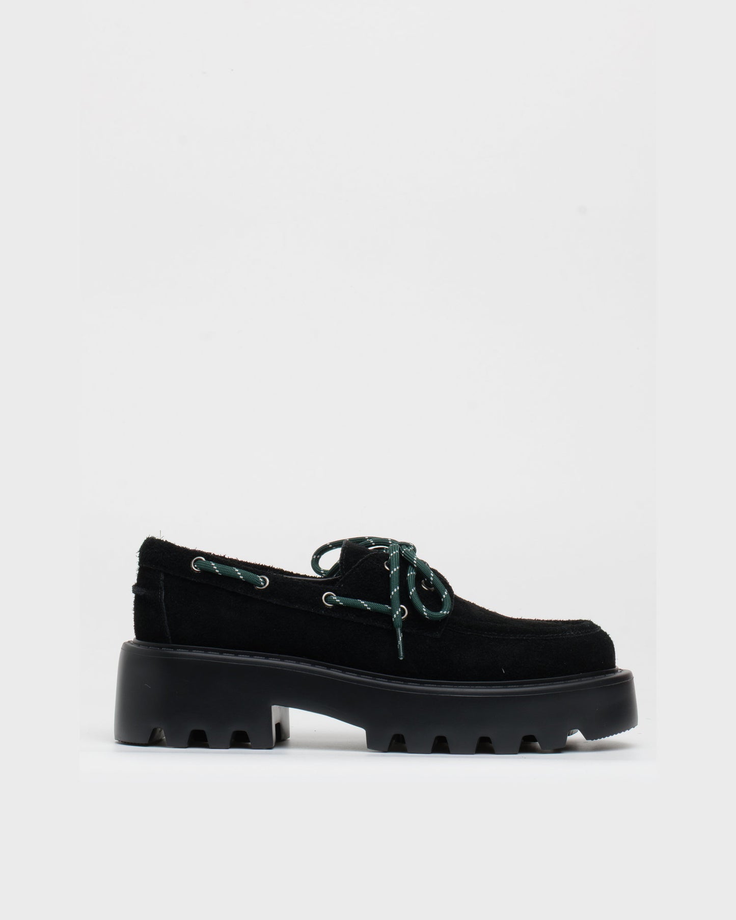 Furry Cow Suede Loafer in Black