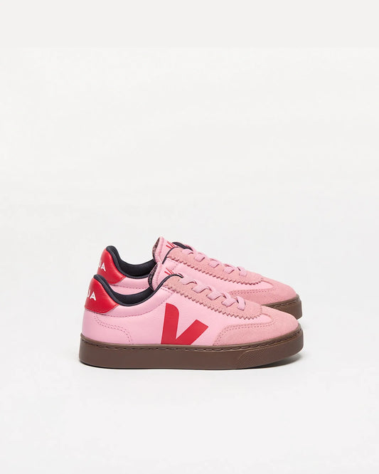 Small Volley Leather Guimauve Pekin Bark Sneakers