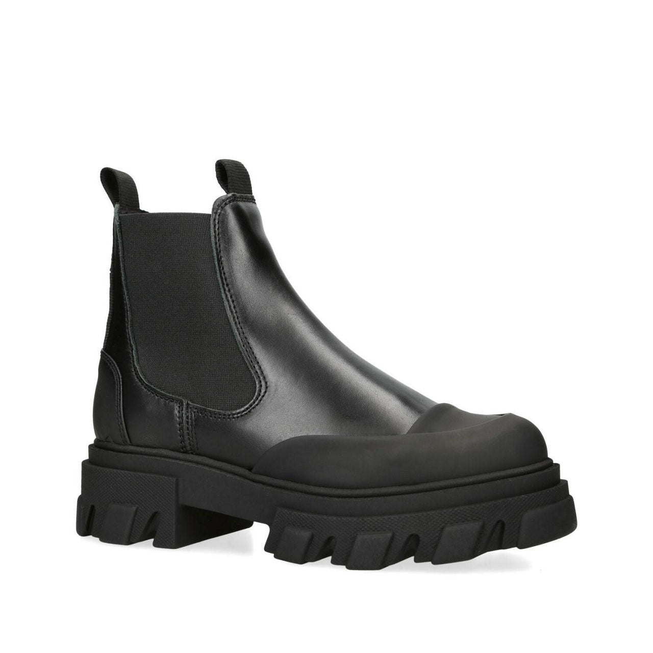 Cleated Low Chelsea Boot in Black