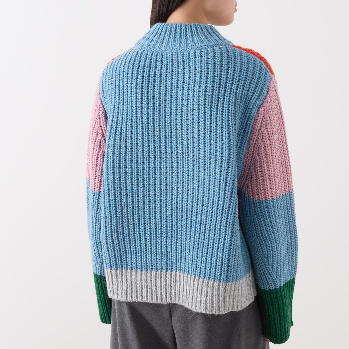 Colour Block Knitted Sweater