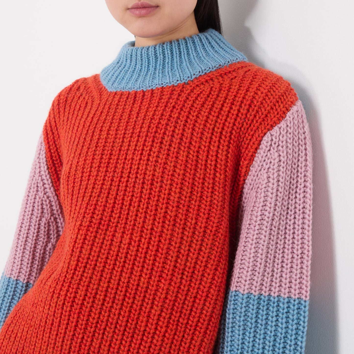 Colour Block Knitted Sweater