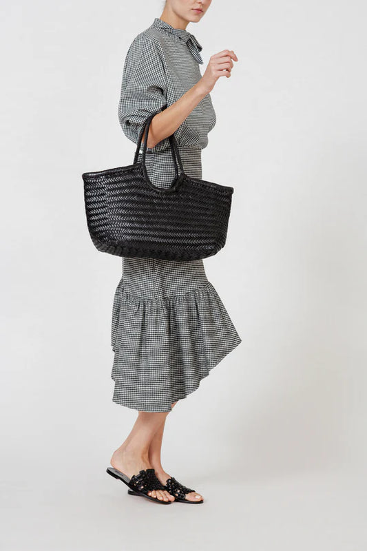 Nantuket Basket Big Bag in Black